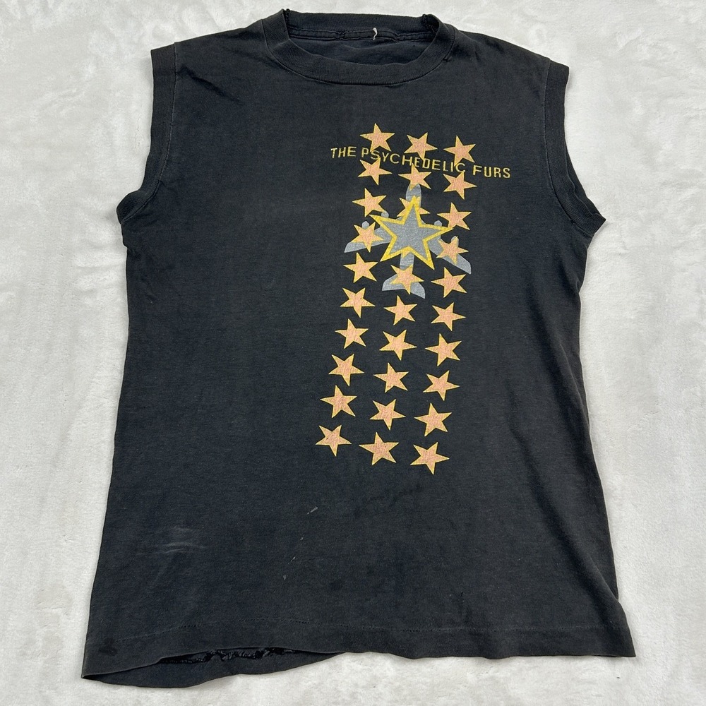 The Psychedelic Furs Muscle Tee Mens Small Black Vintage 80s Band Star Graphic